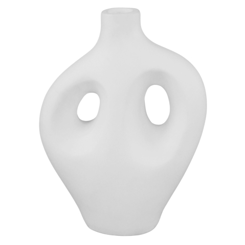 Decoratiuni - TABLE DECORATIVE VASE FLIKER HM4666.02L TERRACOTA IN WHITE--22.5x12x30Hcm.