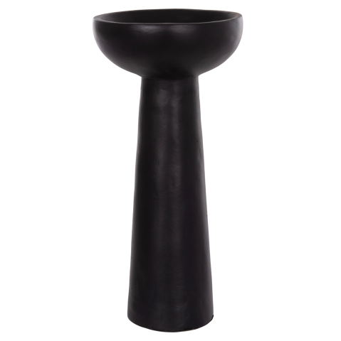 Decoratiuni - TABLE DECORATIVE VASE LEKKAN HM4664.01L TERRACOTA IN BLACK--Φ18x38Hcm.