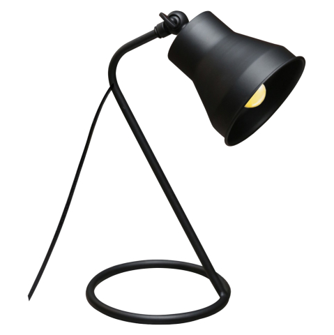 Lampi de birou - TABLE/DESKTOP LAMP HM7589.01 BLACK RING BASE, BLACK CAP