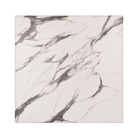 Desktopuri Werzalit - Table Desktop Werzalit 70x70 Marble White-Grey 5657 HM5230.11