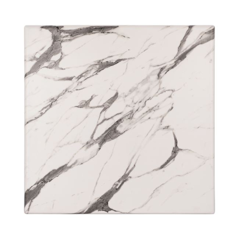 Desktopuri Werzalit - Table Desktop Werzalit 80x80 Marble White-Grey 5654 HM5231.11