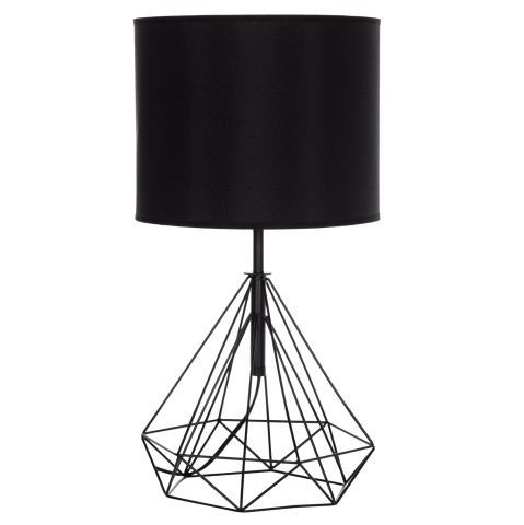 Iluminat - TABLE LAMP GEILO HM7416.11 METAL IN BLACK--BLACK PVC CAP Φ25x48.5Hcm.