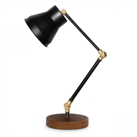 Lampi de birou - TABLE LAMP HM7585.01 LIGHT BROWN BASE, BLACK ARMS, BLACK CAP
