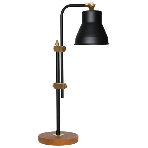 Lampi de birou - TABLE LAMP HM7587.01 BROWN BASE, BLACK CAP, BLACK PILLAR