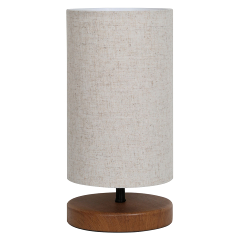 Iluminat - TABLE LAMP HM7596.02 BROWN BASE, ECRU WICKER CAP