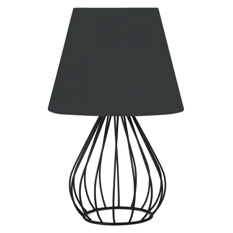 Iluminat - TABLE LAMP HM7604.01 BLACK METAL BODY, BLACK CAP FABRIC