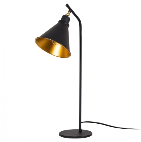 Lampi de birou - TABLE LAMP IN BLACK AND GOLD HM7290 Φ28x50cm