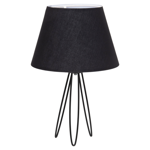 Lampi de birou - TABLE LAMP LIVO HM4708.01 BLACK WITH TRIPOD METAL BASE Φ22x36Hcm.