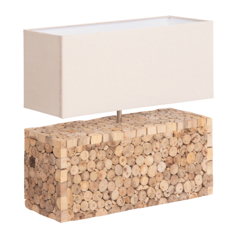 Iluminat - TABLE LAMP TWIGGY HM4437 DRIFTWOOD and WHITE CAP 50.5x16x45.5Hcm.