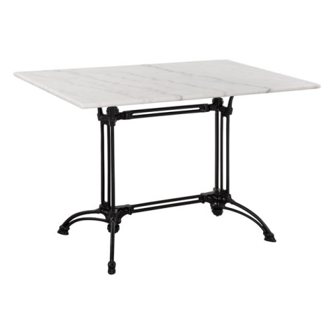 Mese - Table with 2 legs Base from cast iron HM5612 with marble 110x70