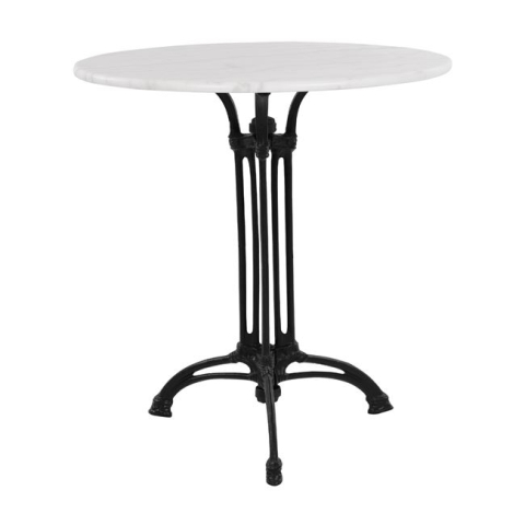 Mese - Table with 3 legs base from iron HM5609 with marble Round 60x73cm