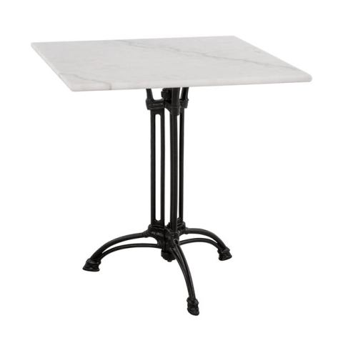 Mese - Table with 3 legs from cast iron HM5611 with marble 70x70