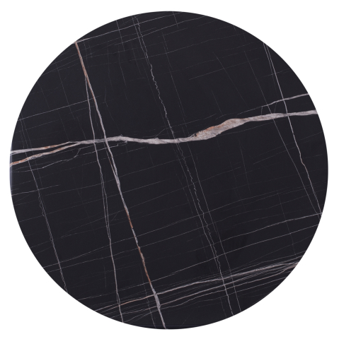 Desktopuri Werzalit - TABLETOP ROUND MADE OF WERZALIT BLACK MARBLE-LOOK 741 HM5227.13 Φ60cm