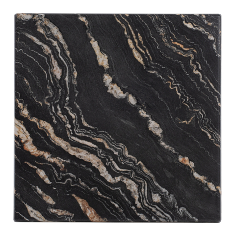 80x80 - TABLETOP SQUARE HM5231.15 WERZALIT 80X80cm. BLACK GOLD MARBLE 5787