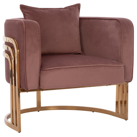 Interior - TIANA ARMCHAIR WITH GOLD METAL FRAME AND LOW BACK HM8738.02