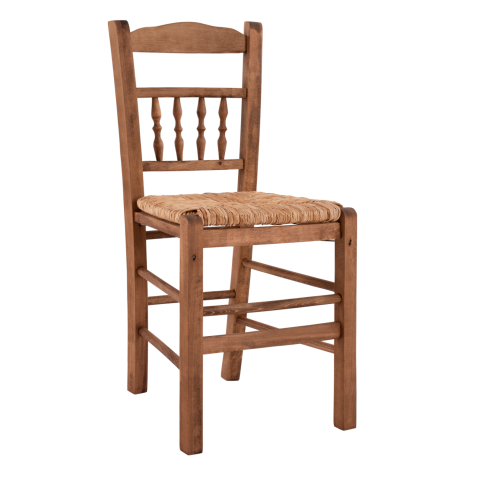 Scaune - Traditional chair with straw Walnut HM10258.01