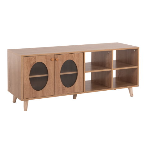 Comode TV - TV CABINET RILLION HM9879 MELAMINE IN SONAMA COLOR 120x40x51Hcm.