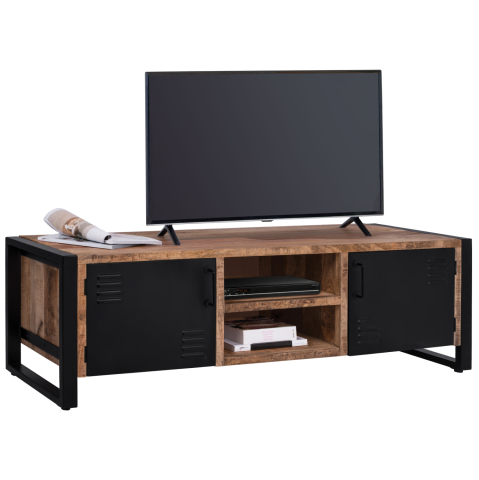 Comode TV - TV Furniture HM8189.11 Metal and Solid Mango wood Natural 160x45.5x51