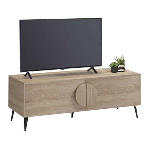 Comode TV - TV FURNITURE SAVORE HM18369.01 MELAMINE IN SONAMA 140Χ35.5Χ51Hcm.