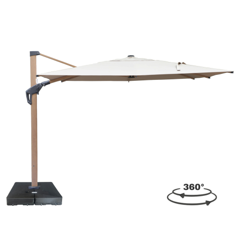 Umbrele - Baze - UMBRELLA WITH GROUND WATER BASE JAVANTE HM10722.02 HEAT TRANSFER ALUMINUM--BEIGE SHADE 3x3x2.76Hm