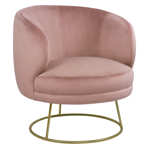 Fotolii - VELVET ARMCHAIR ARIEN HM8403.02 DUSTY PINK, GOLDEN BASE 80x75x82cm
