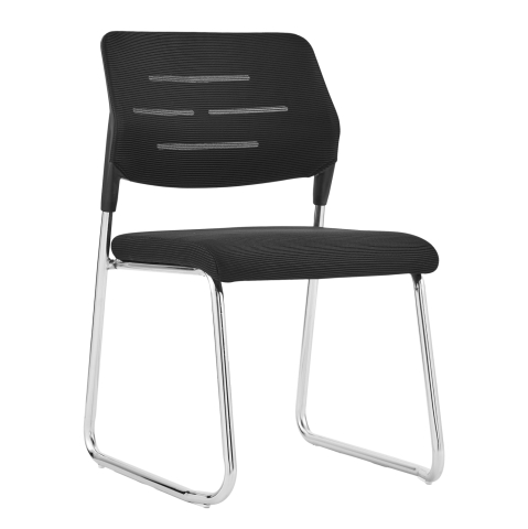 Scaune pentru vizitatori - VISITORS' CHAIR TRABBEL HM1211.01 BLACK MESH FABRIC--METAL LEGS 48x50x82Hcm.