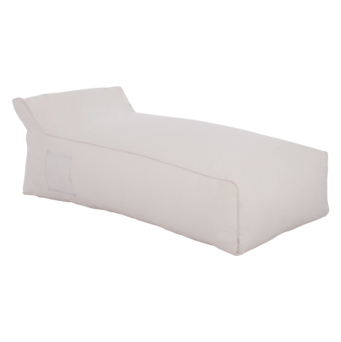 Puf - ΠΟΥΦ ΞΑΠΛΩΣΤΡΑ WADELIN HM5774.11 ΜΕ TEXTILINE ΛΕΥΚΟ 190x80x40-60Υ εκ.