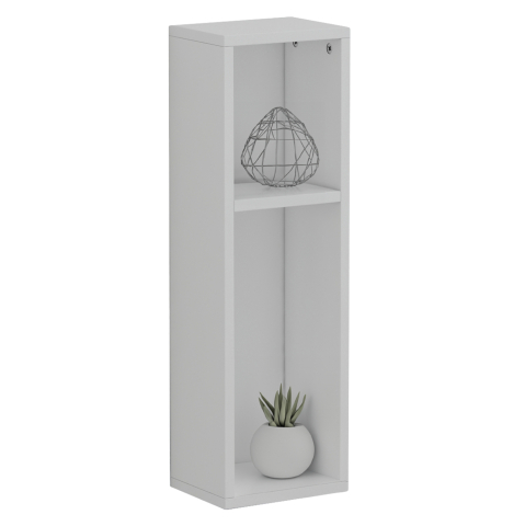Noptiere - WALL BEDSIDE STAND BONEN HM8936.11 MELAMINE IN WHITE 20x15x65Hcm.