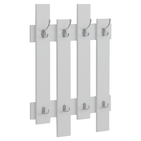 Mobilier pentru hol - WALL COAT HANGER WESSON HM8940.11 MELAMINE IN WHITE 64x4x79Hcm.