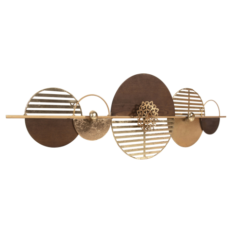 Decoratiuni de perete - WALL DECOR HM4210 METAL IN BROWN-GOLD 125x39Hcm.