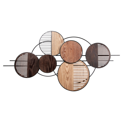 Decoratiuni de perete - WALL DECOR HM4216 METAL IN EARTH SUBTLE COLORS 135x69 cm.