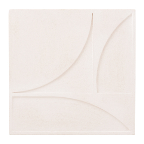 Tablouri pe panza / Canvas - WALL DECOR PANEL SQUARE SERIES SANTORINI HM4508 MDF IN OFF-WHITE COLOR 80x4(thickness)x80Hcm.