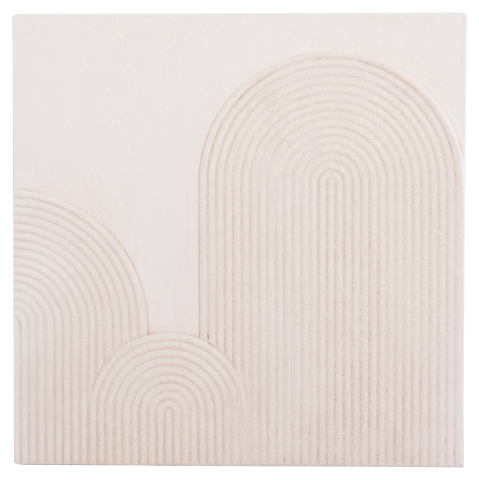 Tablouri pe panza / Canvas - WALL DECOR PANEL SQUARE SERIES SANTORINI HM4517 MDF IN OFF-WHITE COLOR 80x4.5(thickness)x80Hcm.