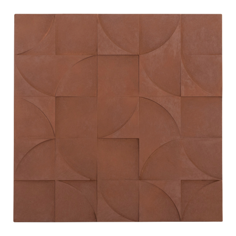 Tablouri pe panza / Canvas - WALL DECOR PANEL SQUARE SERIES SANTORINI HM4524 MDF IN BROWN COLOR 80x5(thickness)x80Hcm.