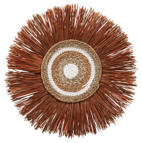 Decoratiuni de perete - WALL DECOR ROUND MADE OF GRASS AND BANANA BARK FIBERS 55x3x55Hcm.HM7792