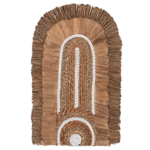 Decoratiuni de perete - WALL DECOR WITH ABACA FIBERS AND ROPE IN NATURAL COLOR 32X58X8cm.HM7791