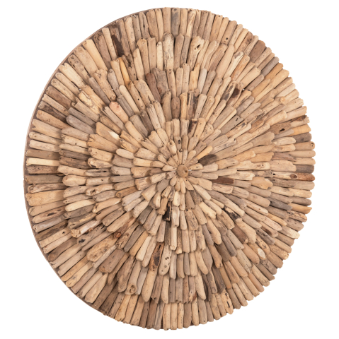 Decoratiuni de perete - WALL DECORATION ROUND CHIIKI HM4299 DRIFTWOOD IN NATURAL Φ80 cm.
