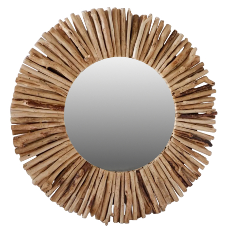 Oglinzi - WALL MIRROR DRIFTWOOD NATURAL COLOR HM7720 60X5X60H