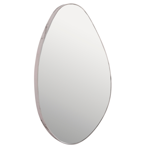 Oglinzi - WALL MIRROR DROP HM4488.05 MDF FRAME IN WHITE MARBLE COLORING 50x80Hcm.
