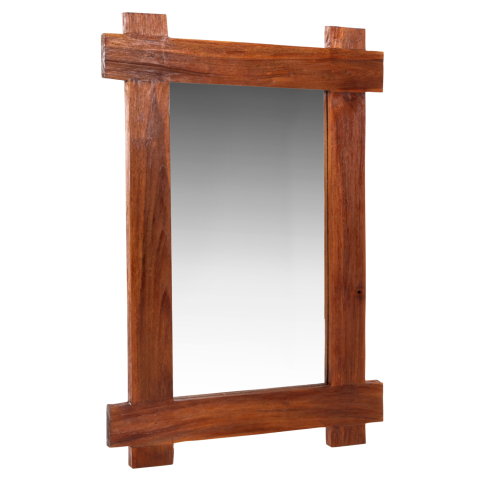 Interior - WALL MIRROR HM4303 RECYCLED TEAK IN NATURAL COLOR 70x100Hcm.