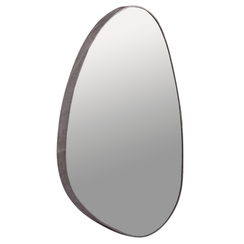 Oglinzi - WALL MIRROR IRREGU HM4487.02 MDF FRAME IN GREY MARBLE COLORING 60x80Hcm.