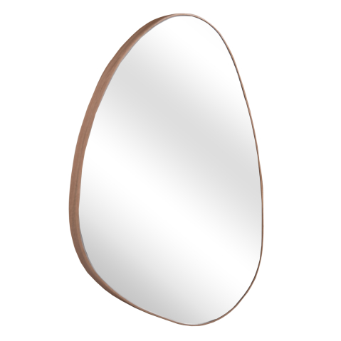 Oglinzi - WALL MIRROR IRREGU HM4487.03 MDF FRAME IN NATURAL WOOD COLORING 60x80Hcm.