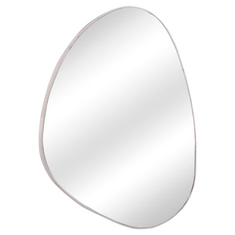 Oglinzi - WALL MIRROR IRREGU HM4487.05 MDF FRAME IN WHITE MARBLE COLORING 60x80Hcm.