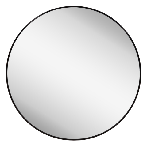 Oglinzi - WALL MIRROR SERIES ARCHER HM4498.01 ROUND ALUMINUM FRAME IN BLACK Φ80cm.