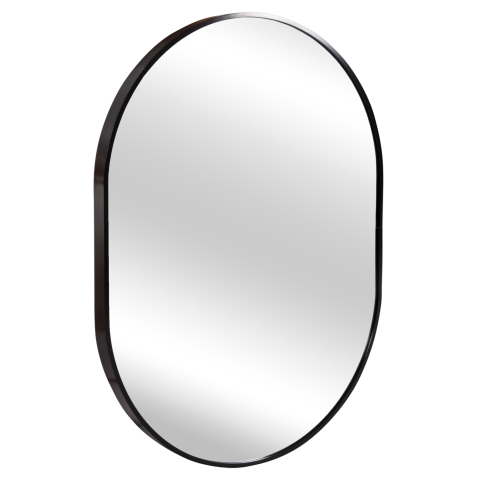 Oglinzi - WALL MIRROR SERIES ARCHER HM4500.01 OVAL ALUMINUM FRAME IN BLACK 59x79Hcm.
