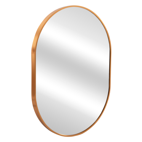 Oglinzi - WALL MIRROR SERIES ARCHER HM4500.30 OVAL ALUMINUM FRAME IN GOLDEN 59x79Hcm.