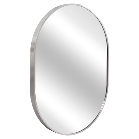 Oglinzi - WALL MIRROR SERIES ARCHER HM4500.40 OVAL ALUMINUM FRAME IN SILVER 59x79Hcm.