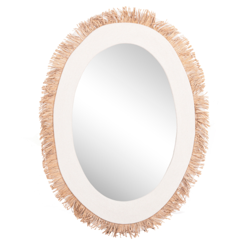 Oglinzi - WALL MIRROR SERIES SANTORINI HM4528 MDF IN OFF WHITE-DECOR IN BEIGE 60x2x80Hcm.
