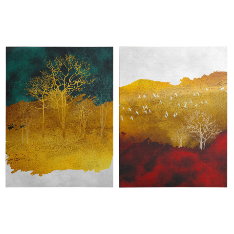 Tablouri pe panza / Canvas - WALL PAINTING 2PCS SERIES GOBI HM4837 PRINTED CANVAS 50x3(thickness)x70Hcm.(x2)