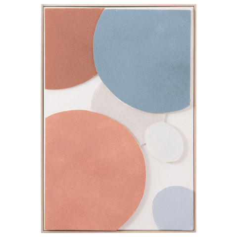 Decoratiuni - WALL PAINTING 3D FLUO HM4543.02 WITH BEIGE PS FRAME-HANDMADE SHAPES 60x4,5Χ90Hcm.